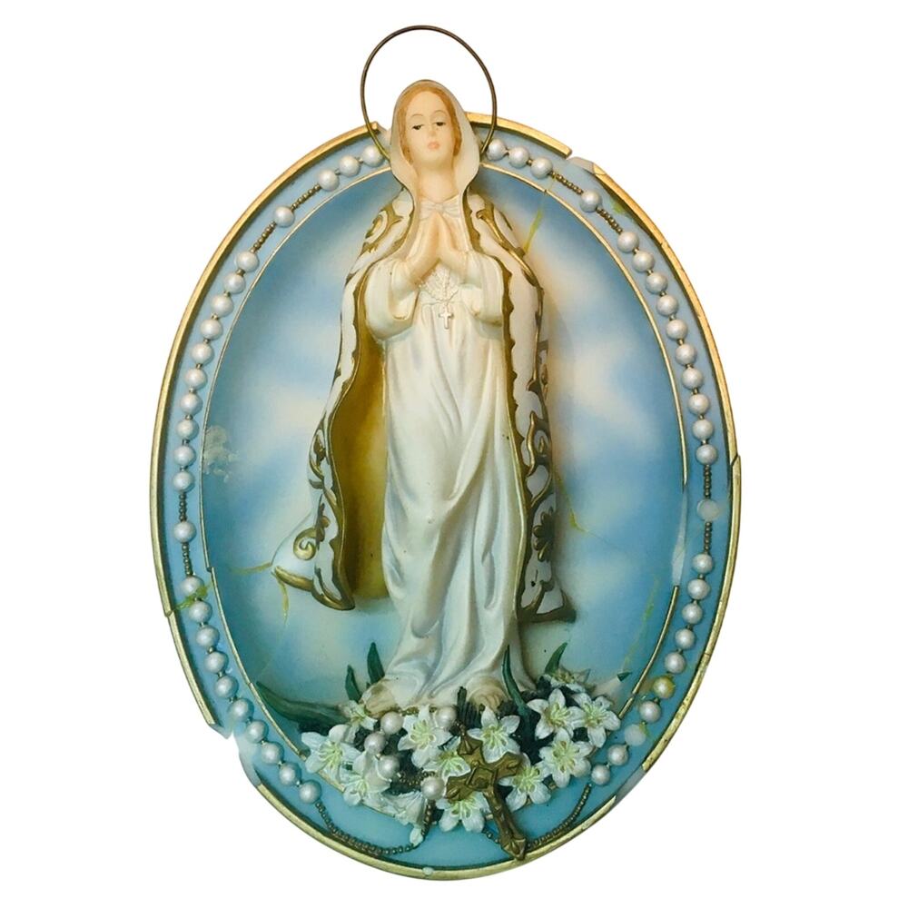 Vtg Bradford Exchange Lady of Hope Wall Plaque